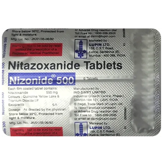 nizonide 500mg tablet 6's